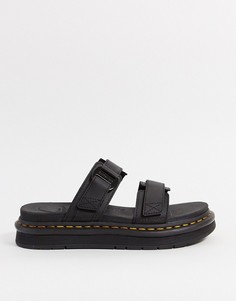 Черные кожаные сандалии-слипоны Dr Martens Chilton-Черный