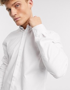 Белая оксфордская рубашка с длинными рукавами River Island-Белый