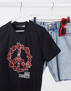 Футболка с принтом Love Moschino-Черный