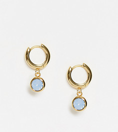 Позолоченные серьги-кольца с камнями Orelia-Золотой