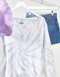 Свободный свитшот с круглым вырезом Hollister-Синий