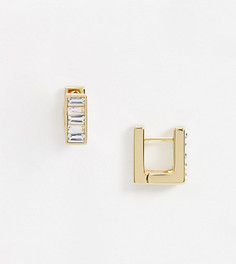 Позолоченные серьги-кольца House of Freedom at Topshop-Золотой