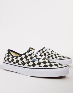 Черно-белые кеды в шахматную клетку Vans UA Authentic-Мульти