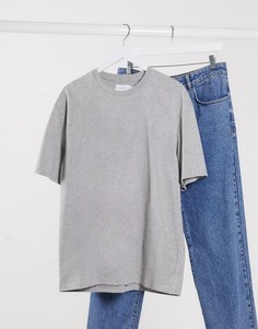 Серая меланжевая oversize-футболка Topman-Серый
