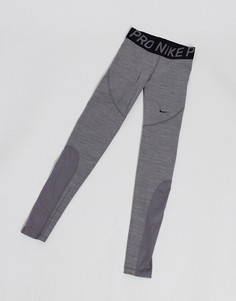 Серые леггинсы Nike Pro Training-Серый
