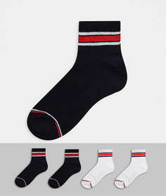 4 пары коротких теннисных носков разных цветов Jack & Jones-Мульти