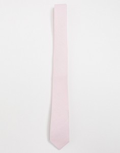 Розовый узкий льняной галстук ASOS DESIGN