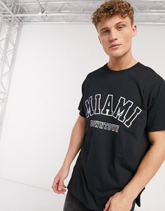 Черная oversized-футболка New Look-Черный