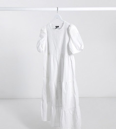 Ярусное платье мидакси New Look Maternity-Белый