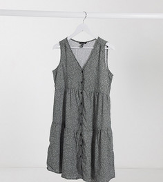 Зеленое свободное платье на пуговицах New Look Maternity-Мульти
