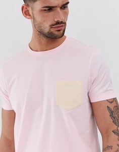 Розовая футболка с карманом ASOS DESIGN-Розовый