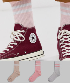 3 пары носков пастельного оттенка с полосками ASOS DESIGN - Набор со скидкой-Мульти