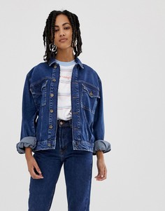 Футболка в полоску в стиле 80-х с логотипом Wrangler-Белый