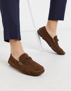 Светло-коричневые замшевые мокасины Ted Baker-Светло-коричневый