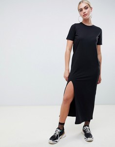 Платье-футболка макси ASOS DESIGN ultimate-Черный