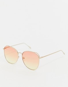 Солнцезащитные очки-авиаторы с розовыми дымчатыми стеклами AJ Morgan-Золотой
