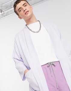 Лавандовый трикотажный кардиган-кимоно ASOS DESIGN-Фиолетовый
