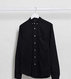 Черная джинсовая рубашка зауженного кроя из органического хлопка ASOS DESIGN Tall-Черный