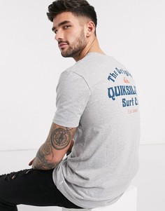 Серая футболка с принтом Quiksilver-Серый