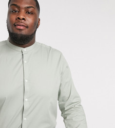 Светло-зеленая рубашка скинни с воротником на пуговицах ASOS DESIGN Plus-Зеленый