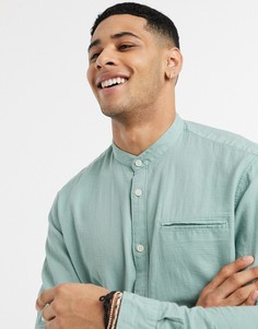 Рубашка с воротником на пуговице и длинными рукавами Esprit-Зеленый