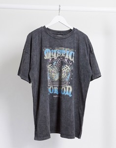 Футболка с принтом "mystic horizon" ASOS DESIGN-Серый
