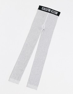 Серые леггинсы с логотипом Calvin Klein-Серый