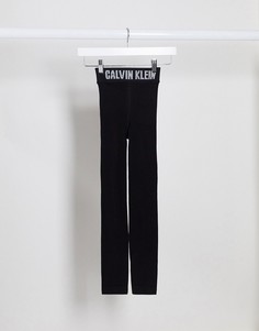 Черные леггинсы с логотипом Calvin Klein-Черный