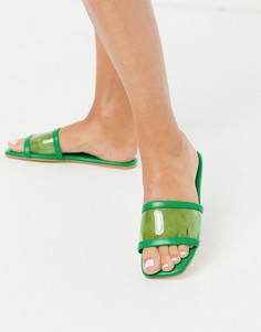 Зеленые сандалии-мюли ASOS DESIGN-Зеленый