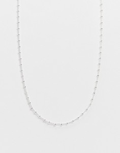 Серебристая цепочка с шариками ASOS DESIGN-Серебряный
