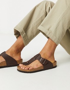 Коричневые сандалии из искусственной кожи Birkenstock-Коричневый