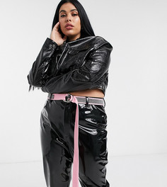 Розовый ремень для джинсов со стразами ASOS DESIGN Curve