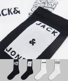 Набор из 4 пар носков с логотипом Jack & Jones-Белый