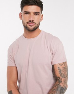 Светло-розовая футболка с круглым вырезом New Look-Розовый
