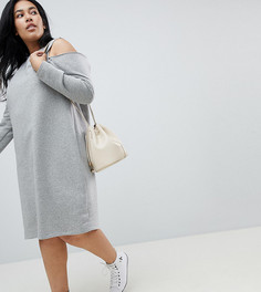 Трикотажное платье ASOS CURVE-Серый