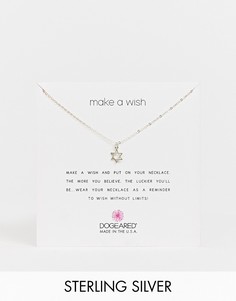 Ожерелье с подвеской-звездой и открыткой с надписью "make a wish" Dogeared-Серебряный