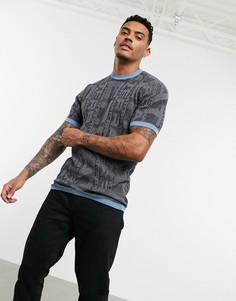 Фактурная футболка ASOS DESIGN-Серый
