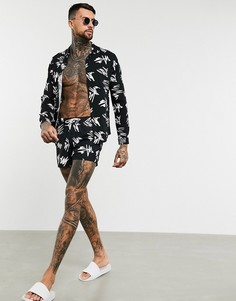 Пляжные шорты с принтом от комплекта ASOS DESIGN-Мульти