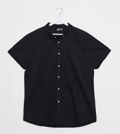 Черная джинсовая рубашка из органического хлопка с короткими рукавами ASOS DESIGN Plus-Черный