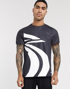 Спортивная футболка с абстрактным принтом ASOS 4505-Черный