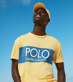 Эксклюзивная желтая футболка с темно-синей вставкой с логотипом Polo Ralph Lauren x ASOS-Желтый