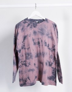Лонгслив с принтом тай-дай ASOS DESIGN-Розовый