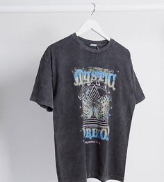 Футболка с принтом "mystic horizon" ASOS DESIGN Curve-Серый