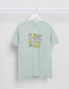 Свободная футболка с принтом Daisy Street-Зеленый