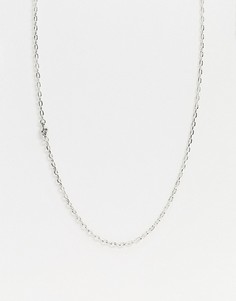 Ожерелье-цепочка с подвеской-черепом Bolongaro Trevor-Серебряный