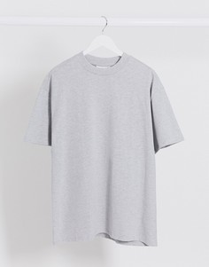 Серая меланжевая футболка Weekday-Серый