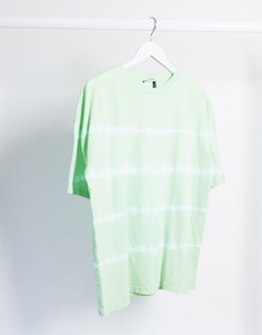 Свободная футболка с принтом тай-дай ASOS DESIGN-Зеленый