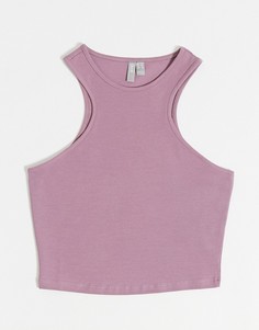 Кроп-топ в спортивном стиле ASOS DESIGN-Розовый