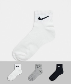 3 пары носков до щиколотки разных цветов Nike Training-Мульти