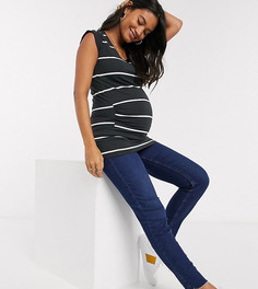 Майка в полоску Mamalicious-Темно-синий Mama.Licious